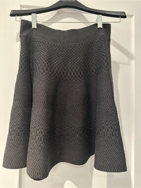 Ivanka Trump Charcoal Knit Circle Skirt